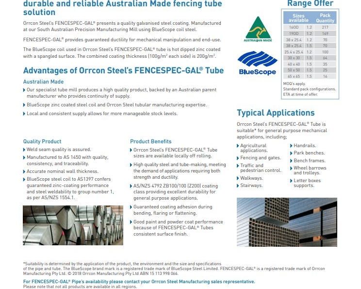 FENCESPEC-GAL® Flyer